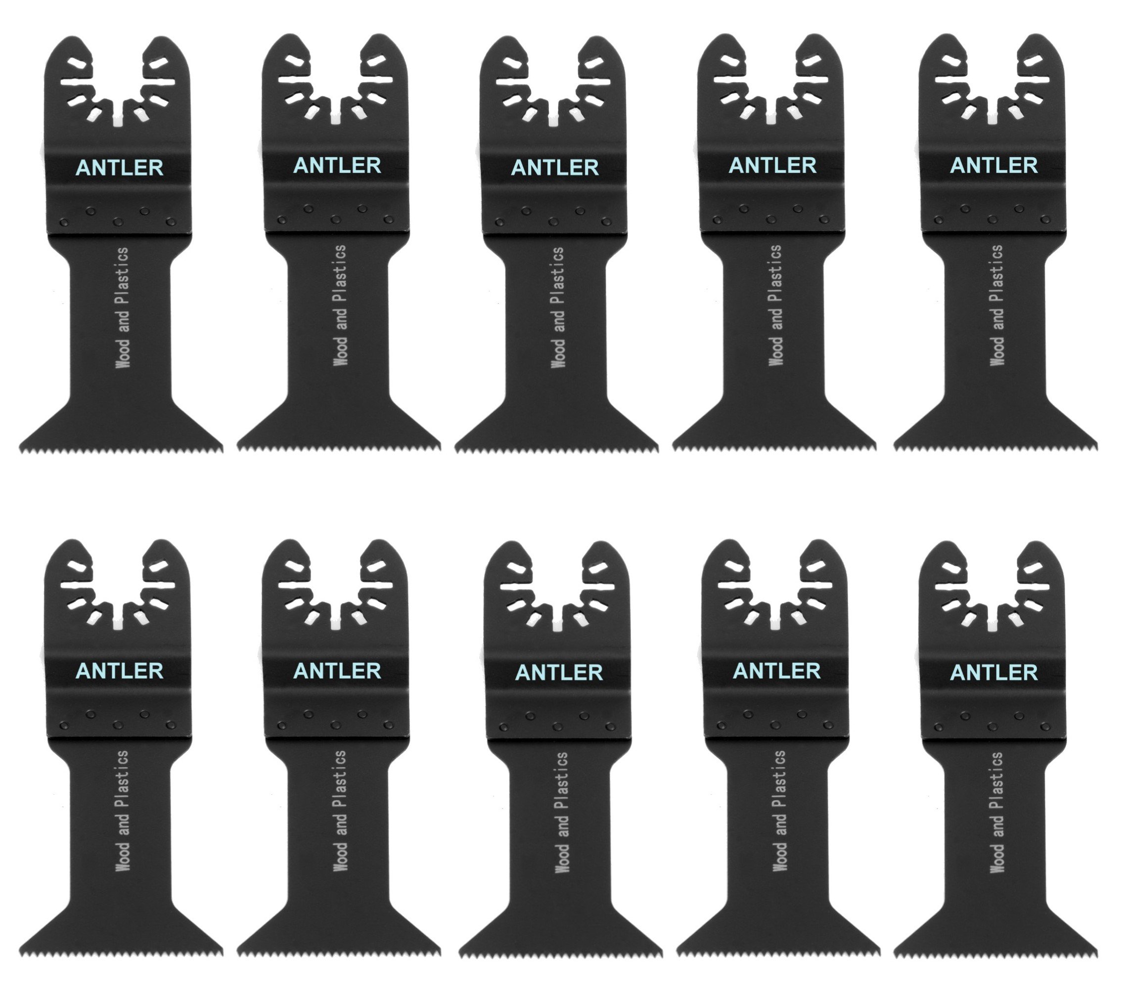 Antler QAB44LR Long Reach Blades Compatible with Dewalt Stanley Worx Oscillating Multitool Accessories (10 Pack)