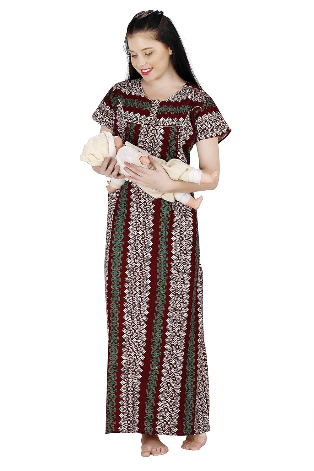 Buy Women's Cotton Feeding Nighty/Nursing Nighty Online at Best Price
