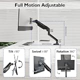 BONTEC Single Arm Monitor Desk Mount 13-32 Inch VESA 75/100 Tilts Swivels view 5