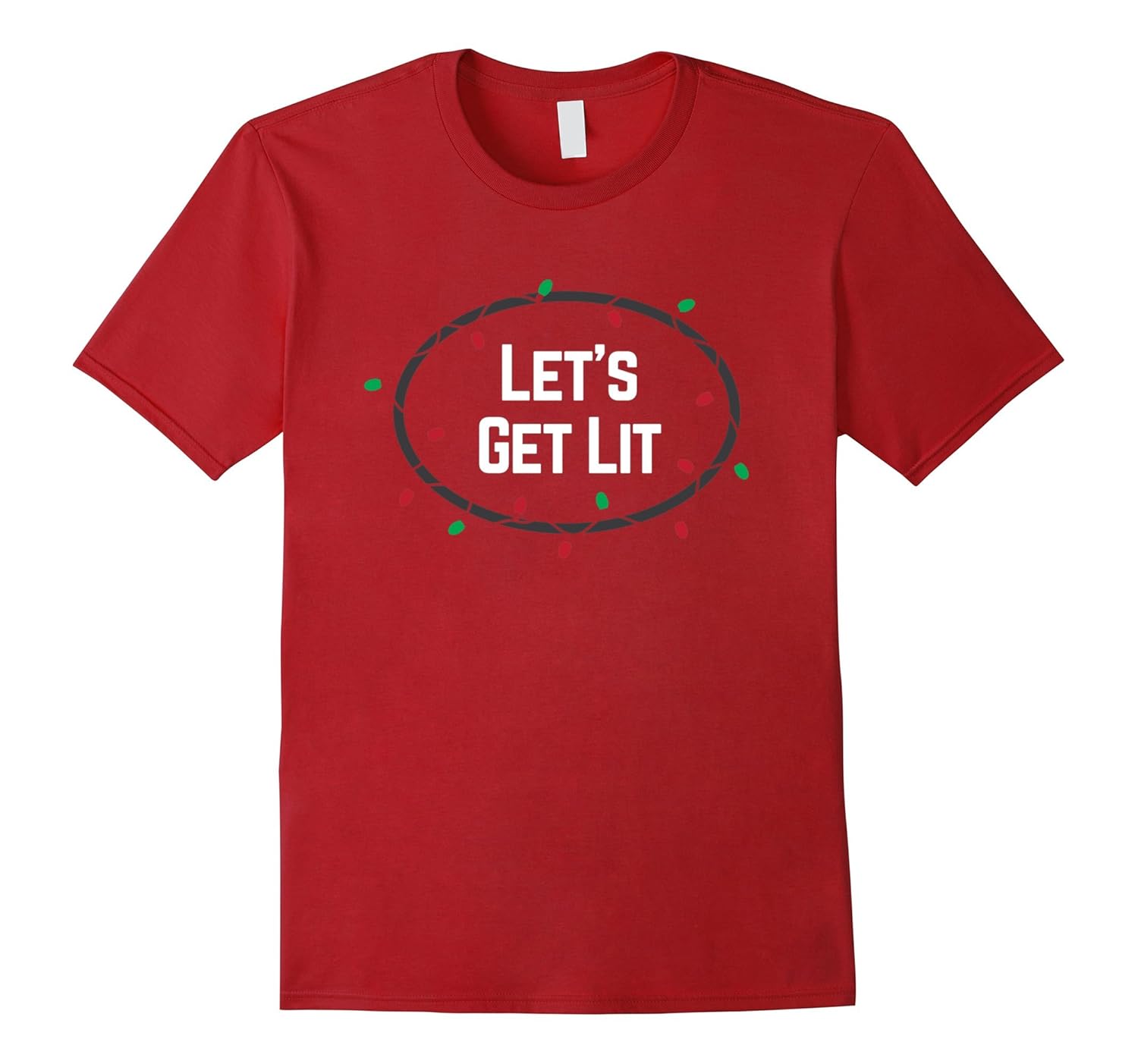 Let's Get Lit Funny Christmas Lights Christmas T-Shirt-ANZ