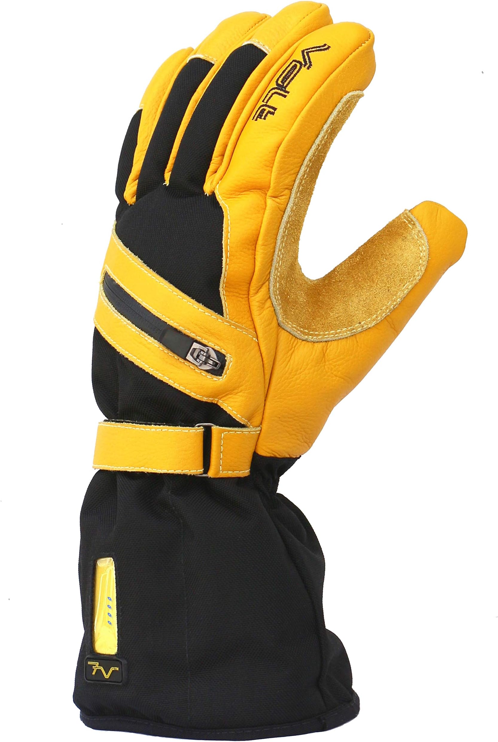 Volt Heated Leather Work Gloves - Rechargeable Battery Heated Working Gloves for Men - Ideal for Work and Hunting - Durable Heating Men's Gloves Ensuring Warm Hands in Cold Conditions - Large