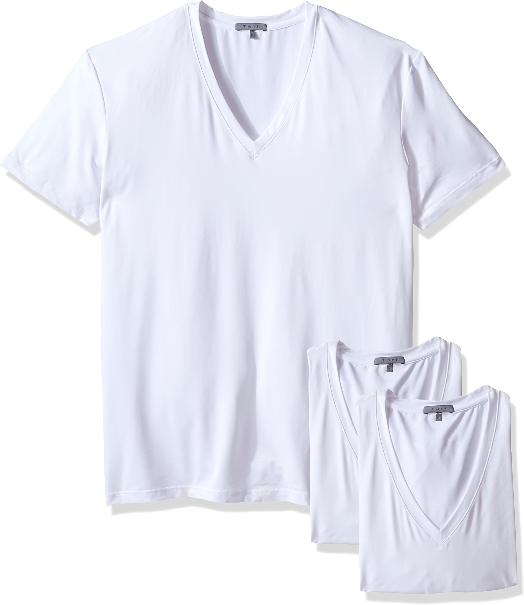 TANI Men's V-Neck Short Sleeve Tee 3-Pack