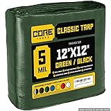 Core Tarps Classic 5 Mil Tarp Cover, Waterproof, UV