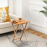 Premier Snack Table 65x49x39 cm Rubberwood Folding Desk Laptop Study view 5