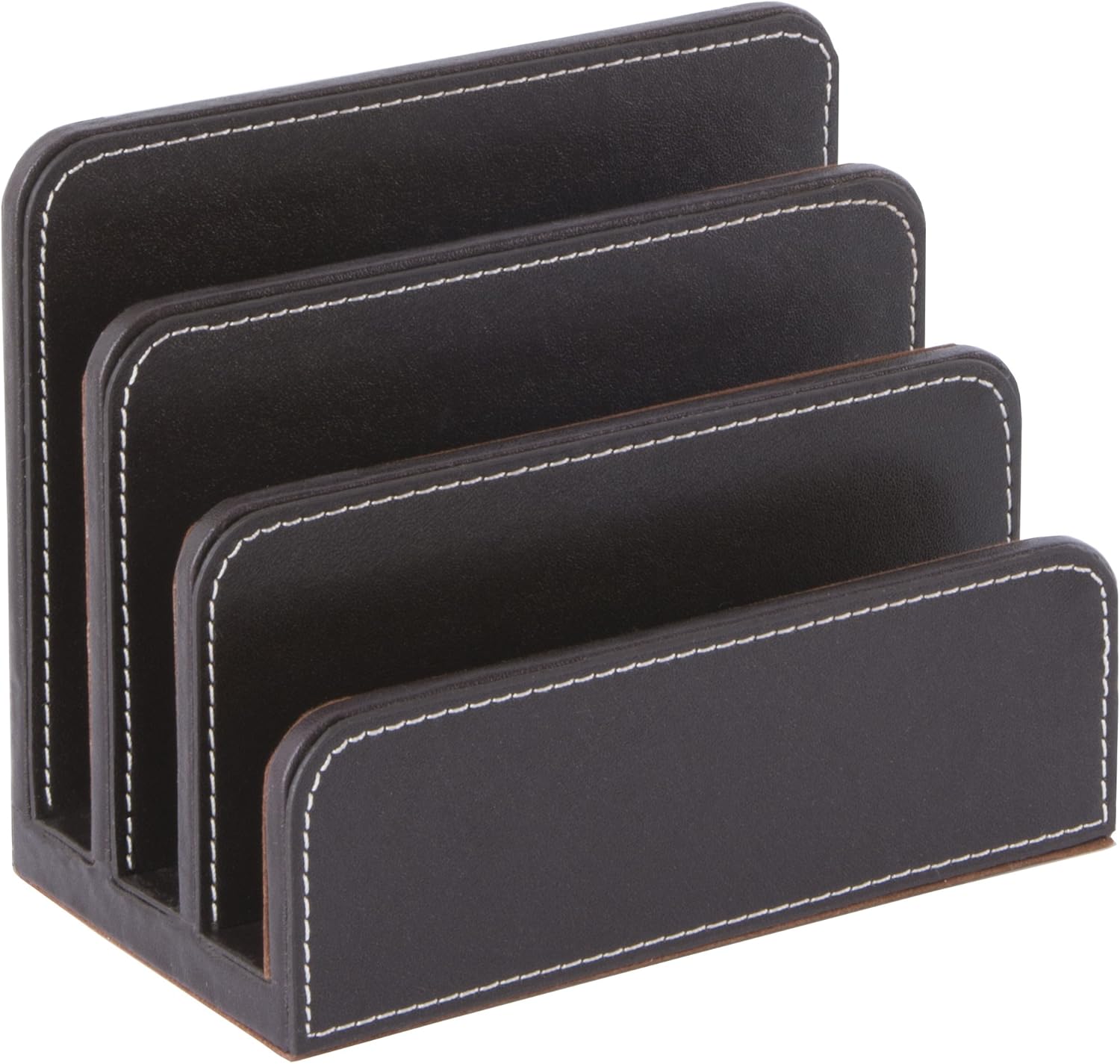 Osco Faux Leather Letter Holder Brown Amazon.co.uk Office Products