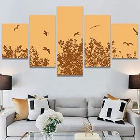 SIGNWIN 5 Panel Canvas Wall Art Modern Art...