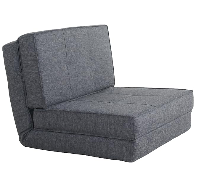 ARTDECO Schlafsessel Jugendsessel Gästebett Kindersessel Bettsessel (Grau Klein)