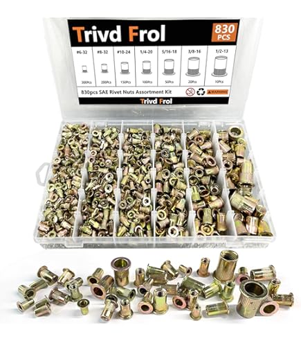 100 Pièces Rivets Nuts Aluminium 10-24 UNC - Rivnut/Nutsert Pour Fixation - Neuf