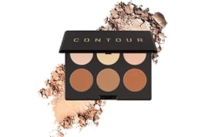 Elizabeth Mott Bronzer Contour Kit & Highlighter Powder Makeup – 6 Blendable Shades for a Natural Sun-Kissed Glow – Long-Lasting, Lightweight, Cruelty-Free & Paraben-Free Face Makeup