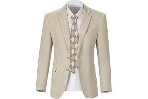 ROZU Retro Tweed Boys Suit Blazer for Kids Suit Jacket Blazer Herringbone Tuxedo Boys' Fashion Homecoming Sport Coat