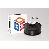 IC3D Black 3mm ABS 3D Printer Filament - 2.1lb Spool - Dimensional Accuracy +/- 0.05mm - Professional Grade 3D Printing Filament - MADE IN USA