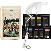 Paper Incense - 48pcs with Vintage Tin Case, Burning Papers