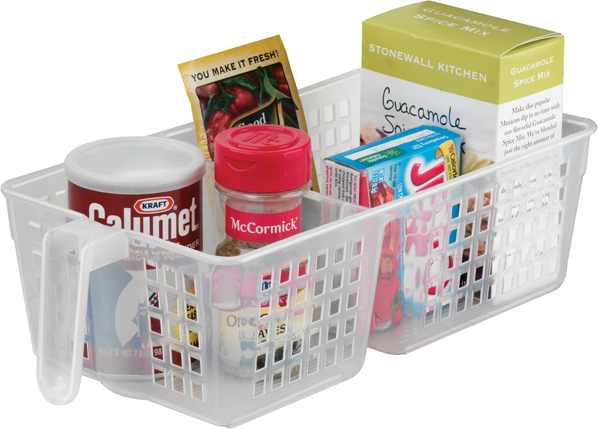 Perfect Pantry 2-Section Handy Basket, Clear