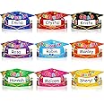 Faccito 36 Pieces Paper Graduation Caps Bulk Preschool Grad Crowns Name DIY Paper Hats for Boys Girls Kindergarten Preschool Primary School Graduation Party Favors Decorations Supplies, 9 Styles