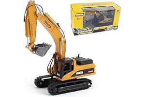 Gemini&Genius Tracked Excavator Construction Heavy Duty Site Vehicle Toys 1/50 Scale Diecast Mechanical Digger Engineering Co
