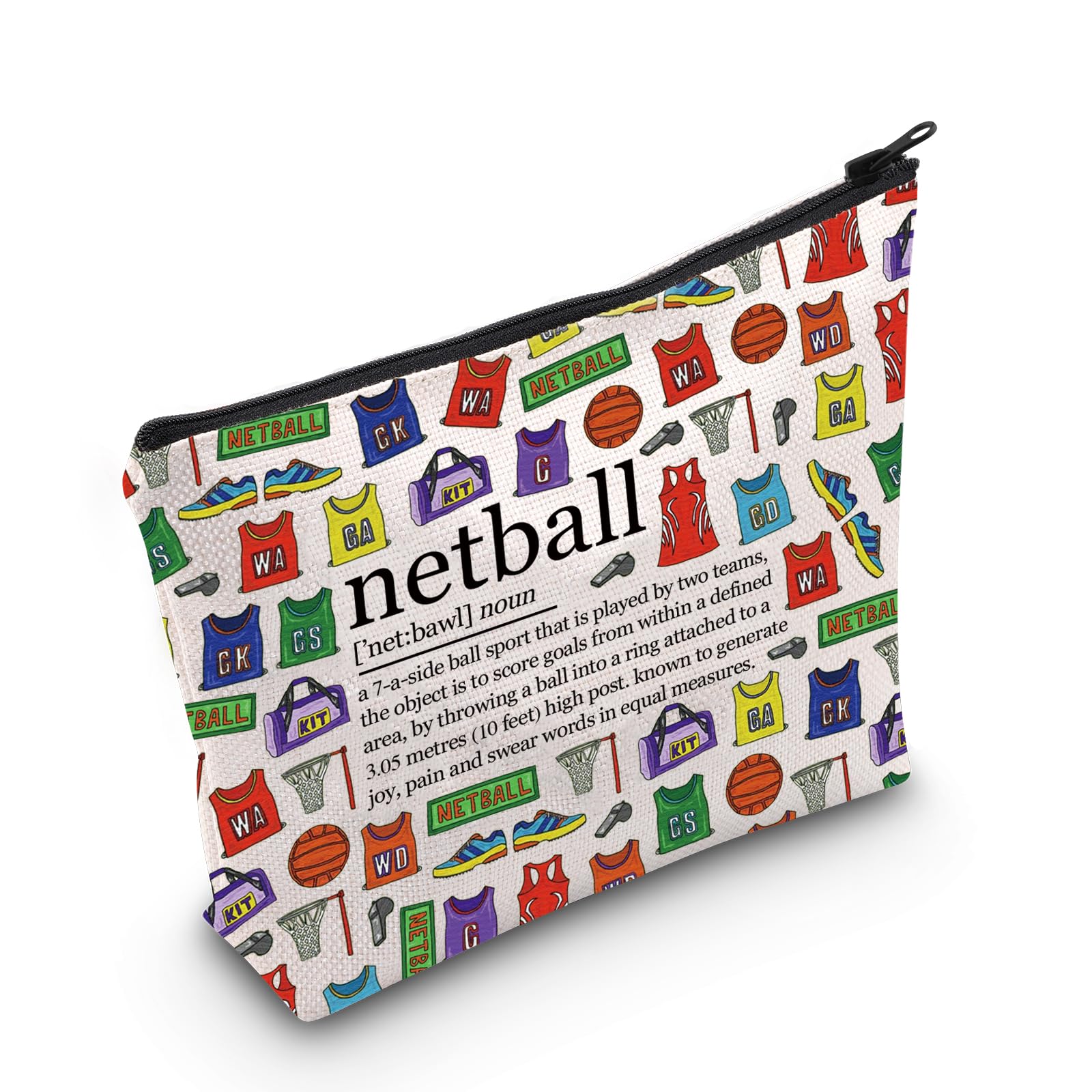 MYSOMY Netball Player Gift Netball Cosmetic Bag Netball Sports Gift Netball Team Coach Appreciation Gift (Netball Bag)