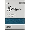 D'Addario Organic Reserve Bb Clarinet Reeds - Reeds for Clarinet - Individually Sealed - 3.5 Strength, 10 Pack