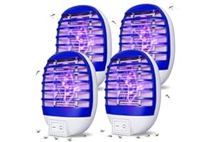 HYWEAN ZAPPER 4 Pack Plug in Bug Zapper Indoor Flying Insect Trap, Electronic Mosquito Zappers Gnat Traps with LED Light for Patio, Bedroom, Kitchen, Office, Purple