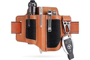VIPERADE PL3 Multitool Sheath, Leather Sheath with DIY Patch Area, EDC Pocket Organizer for Men, Leatherman Sheath Flashlight