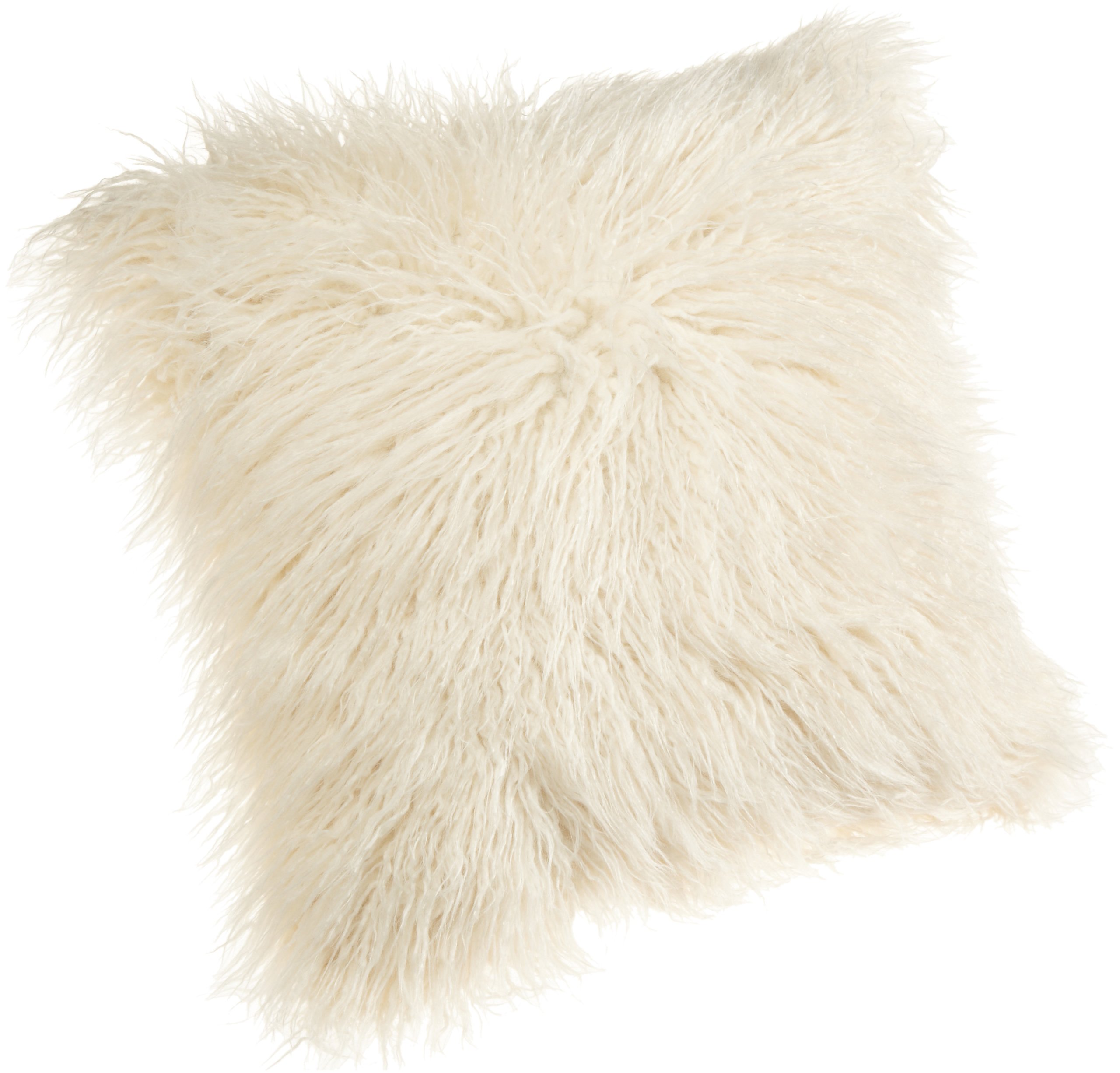 Brentwood 18-Inch Mongolian Faux Fur Pillow Natural White 11 81LlU1unFzL