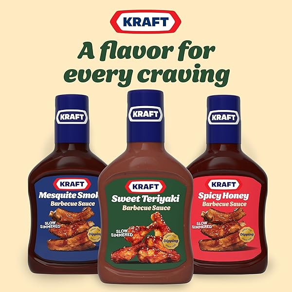 KRAFT SWEET TERIYAKI BBQ SAUCE & DIP (18 OZ BOTTLE)
