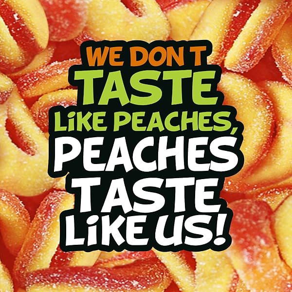 TROLLI PEACHIE O’S SOUR GUMMY RINGS CANDY, 5 POUND BULK BAG