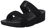 FitFlop Women's Shimmy Suede Slide Sandal, Black