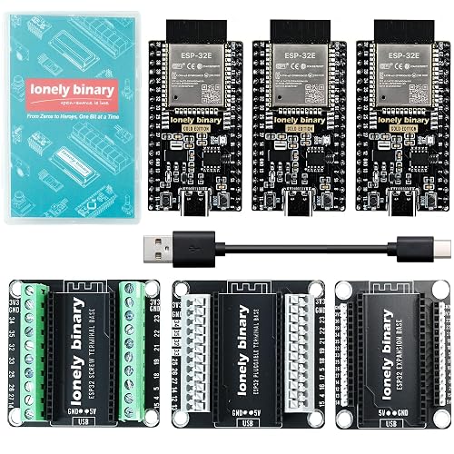 Ninary Stars Lonely Binary 3-Pack ESP32 WiFi BT + 3 Expansion Bases for Arduino IDE ...