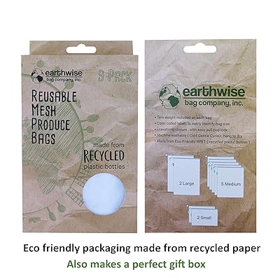earthwise reusable mesh produce bags