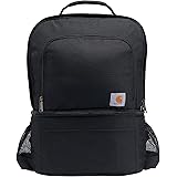 Carhartt Insulated 24 Can Two Compartment Cooler Backpack, Backpack with Fully-Insulated Cooler Base, Black