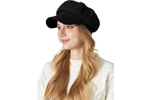 FEOYA Women Newsboy Hat Plaid Cabbie Caps Cotton Casual Stylish Beret Cap Paperboy Hats