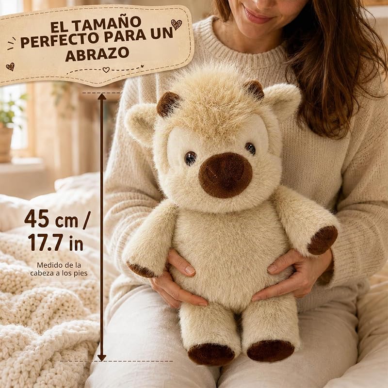 Peluche de Vaca 45 cm – Vaquita Highland Suave y Mullida para Niños — foto 2 de 8