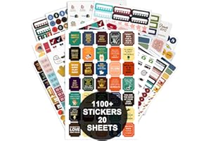 UpUGo 1500+ PCS Budget Planner Stickers, Budget Book Accessories for Monthly Planner, Calendar, Journal（20 Sheets）