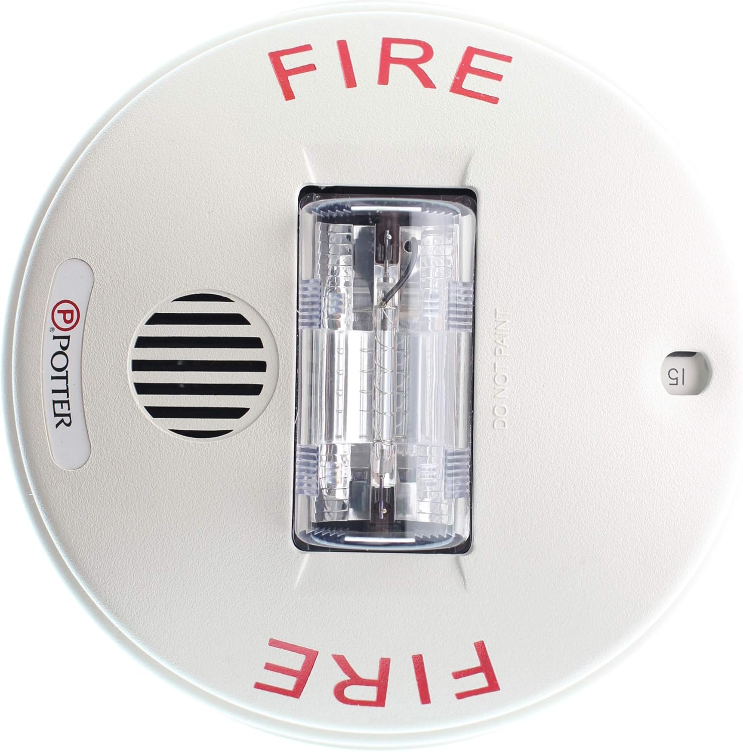 Potter CHS24W 4890041 Selectable Ceiling Mount Horn Strobe, 24VDC