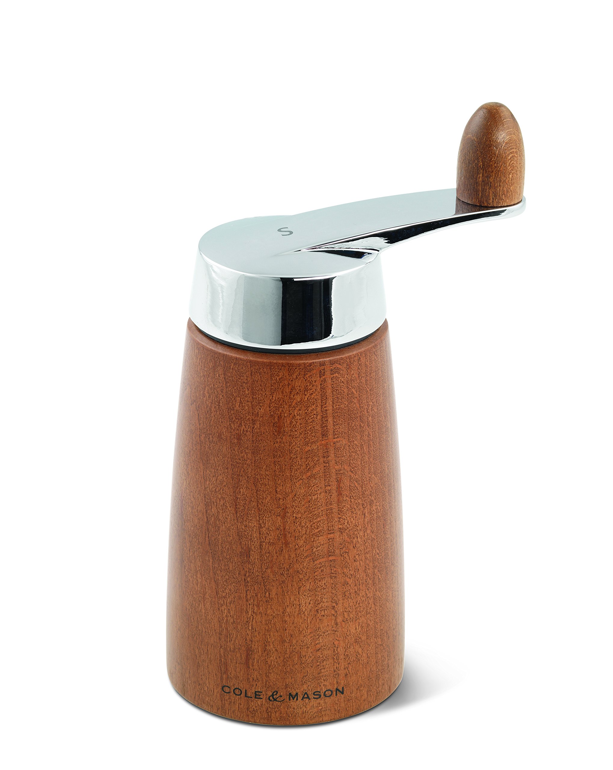Cole & Mason 165 mm Dark Wood Morley Crank Salt Mill, Brown