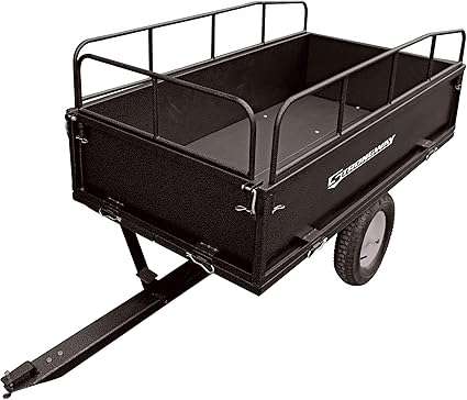 Amazon Com Strongway Steel Atv Trailer 1200 Lb Capacity 17 Cu Ft Garden Outdoor