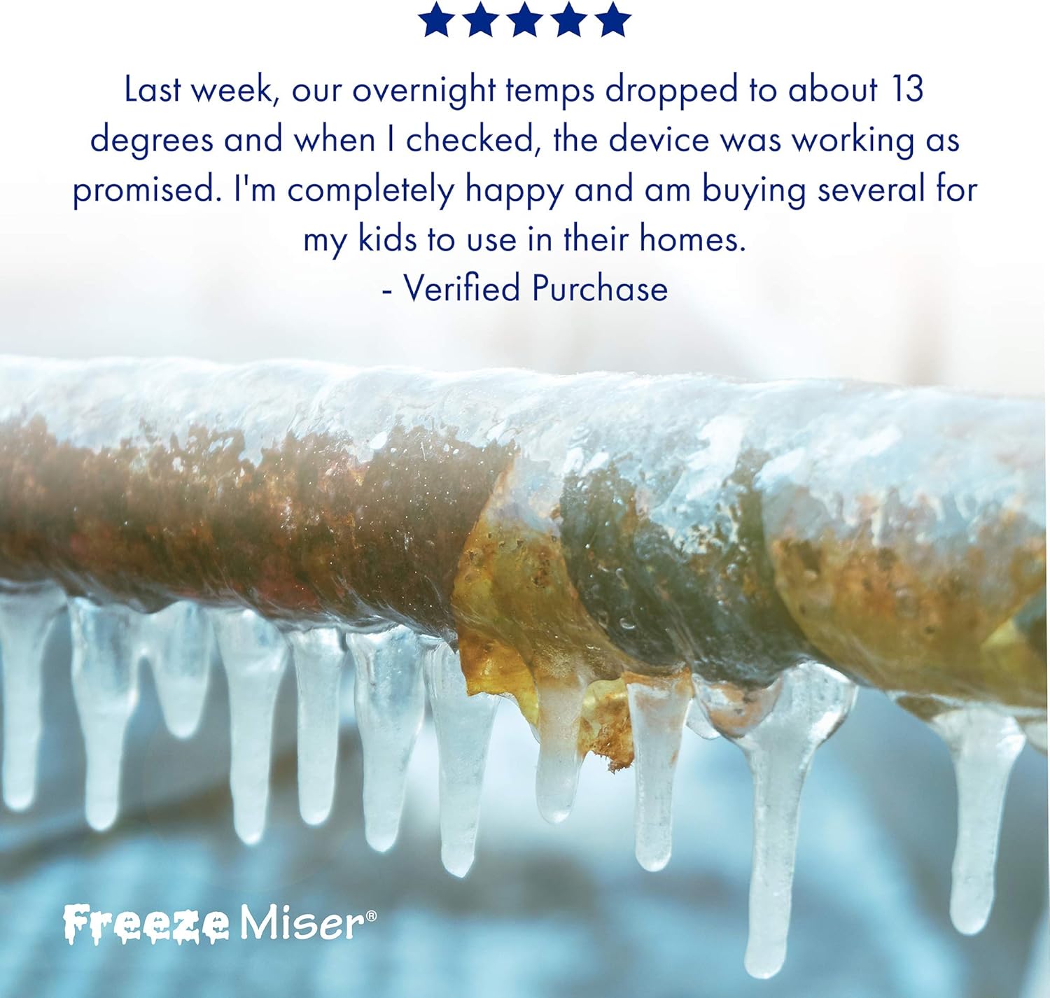 Freeze Miser - Outdoor Faucet Freeze Protection | Durable Replacement for Faucet Covers for Winter - Freeze Proof Outdoor Faucet Protector - Low Maintenance & Easy to Install - Saves Water: Home Improvement