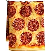 Kokaaee Kitchen Towels Dish Cloths Tea Hand Drying Cleaning Cup Towel Food Pizza Funny Absorbent Soft Quick Dry Decorative Cute Pattern Design Modern Decor Dishcloth Hostess Housewarming Choice Ideas