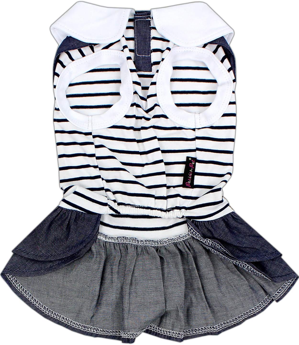 Parisian Pet Dog Clothes Cat Apparel Outfits Preppy Girl Dress, L, Preppy Boy Dress - Image 3