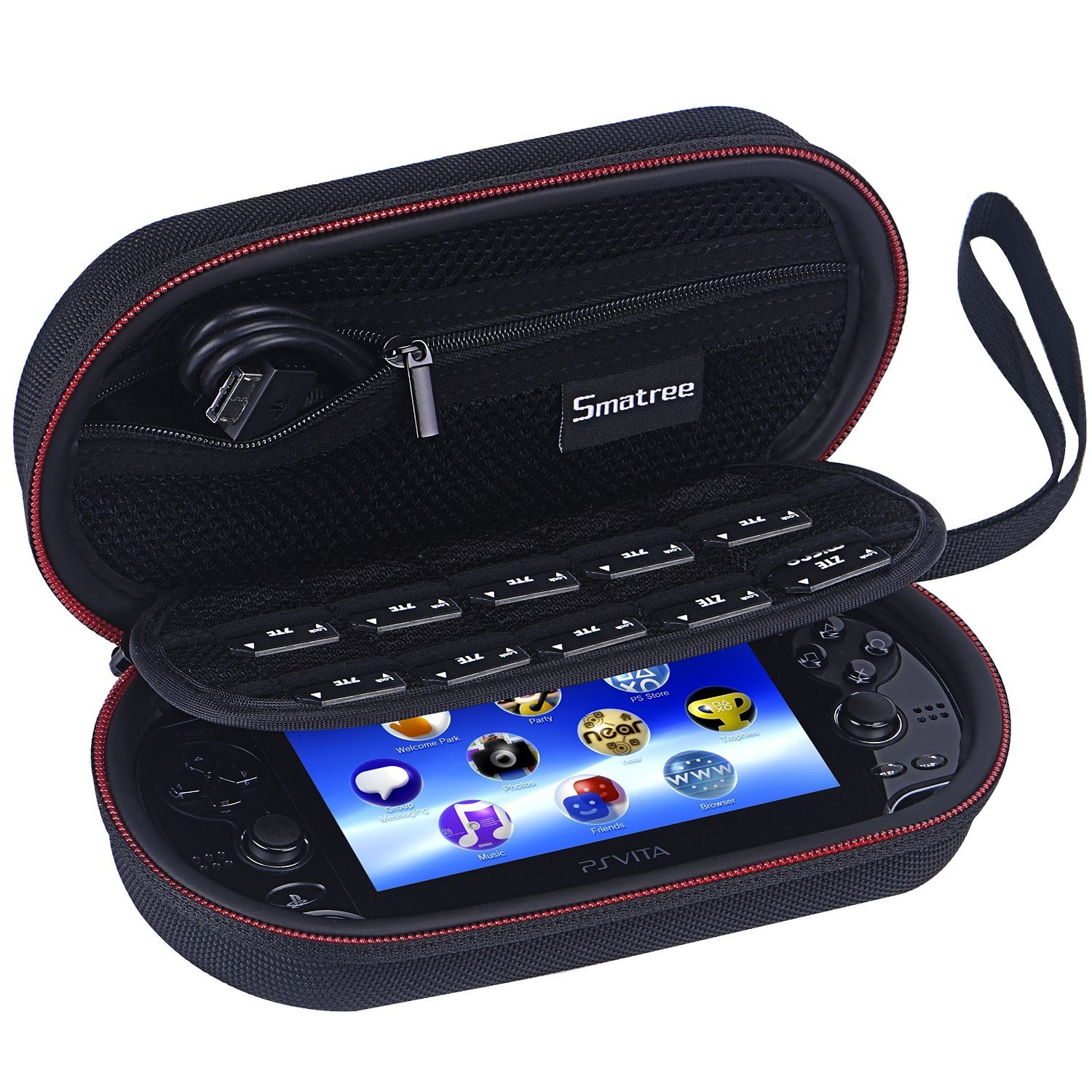 Smatree PS Vita(PS1000) , PS Vita 2000、PSP3000とアクセサリー用 旅行やホームストレージケースの商品画像