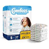Comfees Baby Baby Diaper Size 5, Over 27 lbs. CMF-5, 108 Ct | Baby Diaper,Unisex,Tab Closure