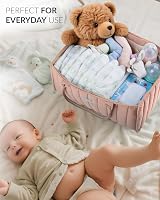 love & lullabies Nappy Caddy Organiser Blush Pink Baby Basket view 5