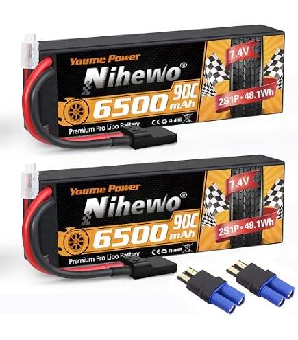 2pcs EC5 2-Male to 1-Female Parallel Adapter Wire Cable 12awg 3.93in for RC LiPO Battery (Pack of 2