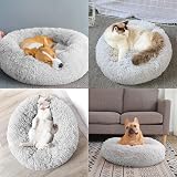 UUEMB Calming Donut Dog Cat Bed 50cm Small Pets Plush Cushion Washable view 7