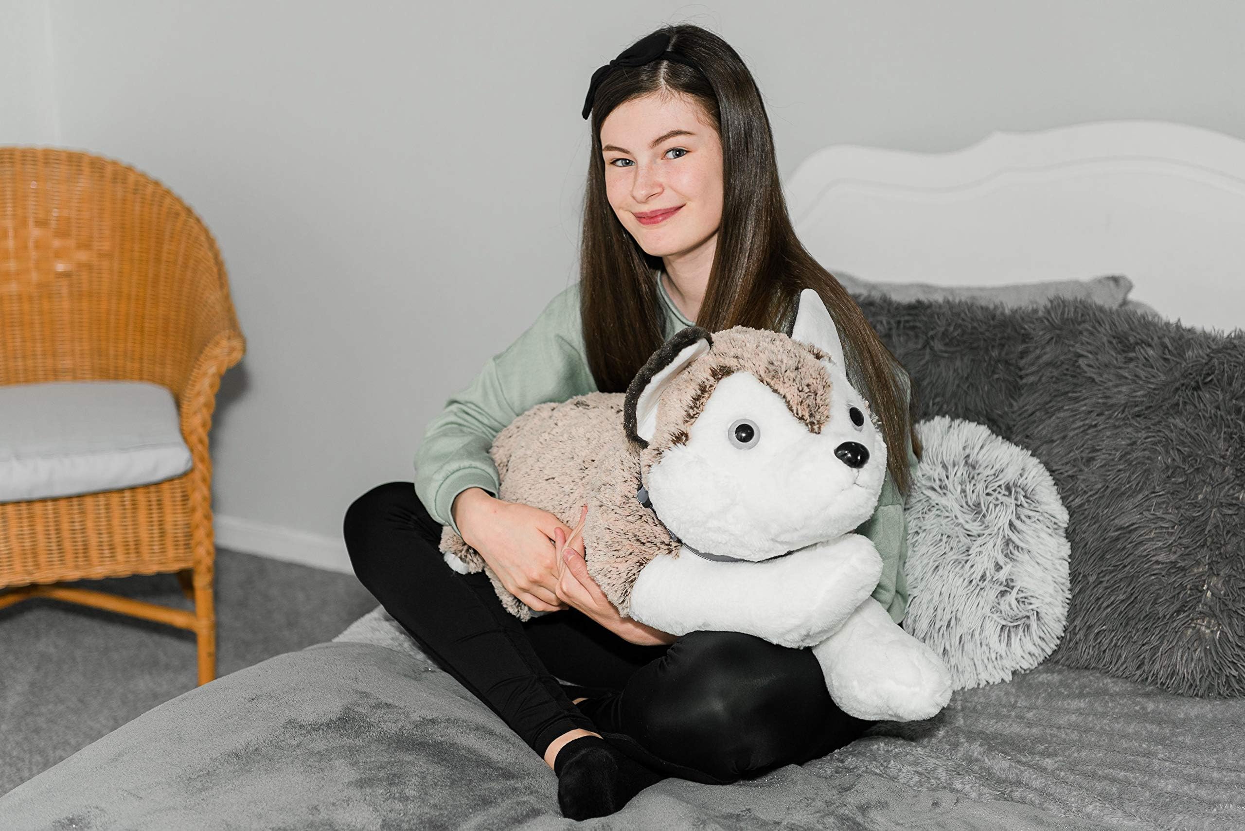 Costello® HQ PREMIUM PLUSH DOG TEDDY BEAR SOFT ENORMOUS PLUSH TOY STUFFED ENORMOUS CUTE HUGE EXTRA LARGE GIANT BIRTHDAY PRESENT (60CM HUSKY)