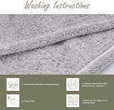myHomeBody Hair Towel Wrap Luxury Rapid-Dry Turban Charcoal Fiber Gray view 6