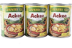 Country Isle Jamaican Ackee in the Can, Perfect with Saltfish and Breadfruit, Tree Fresh (3 cans)