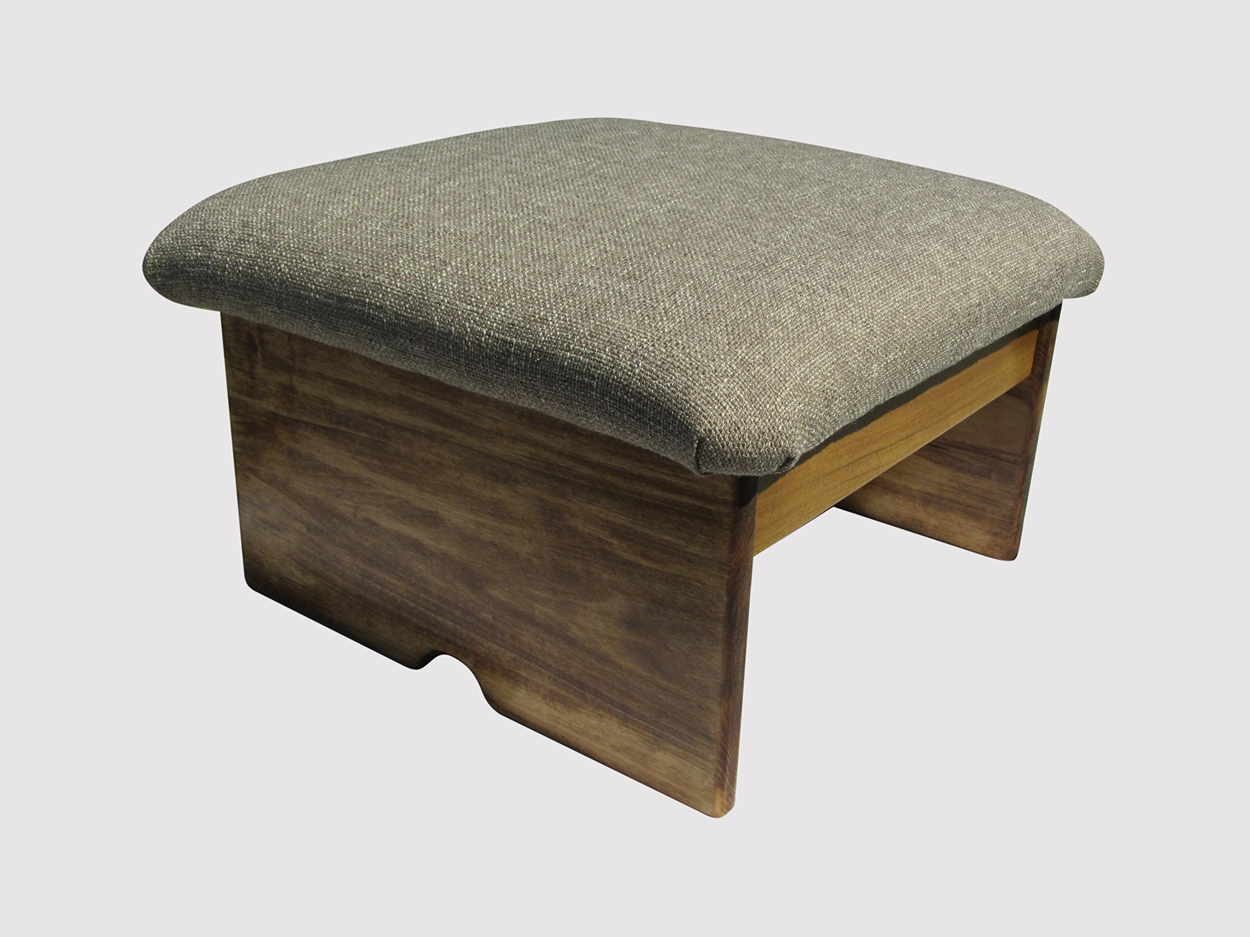 KR Ideas Padded Foot Stool Doggie Step, Maple Stain, Desert Sand 10" Tall (Made in The USA)
