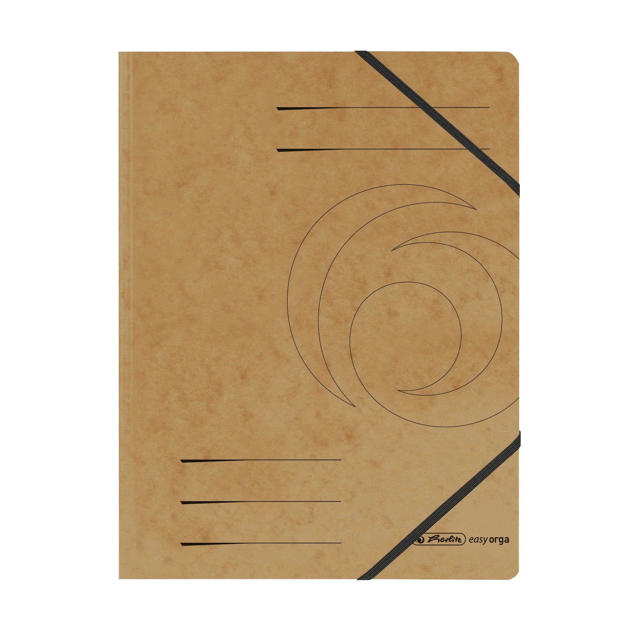 Herlitz A4 Colorspan Elastic Folder - Brown (5 Pieces)