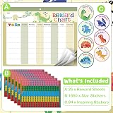 Khlerox Magnetic Reward Chart for Kids 26 Chore Charts 1680 Stars 84 Stickers view 2